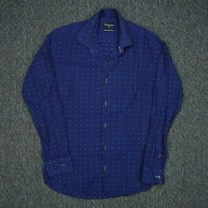 Maceoo Shirt Mens Small 2 Blue‎ Polka Dot Long Sleeve Button Up Italian Fabrics